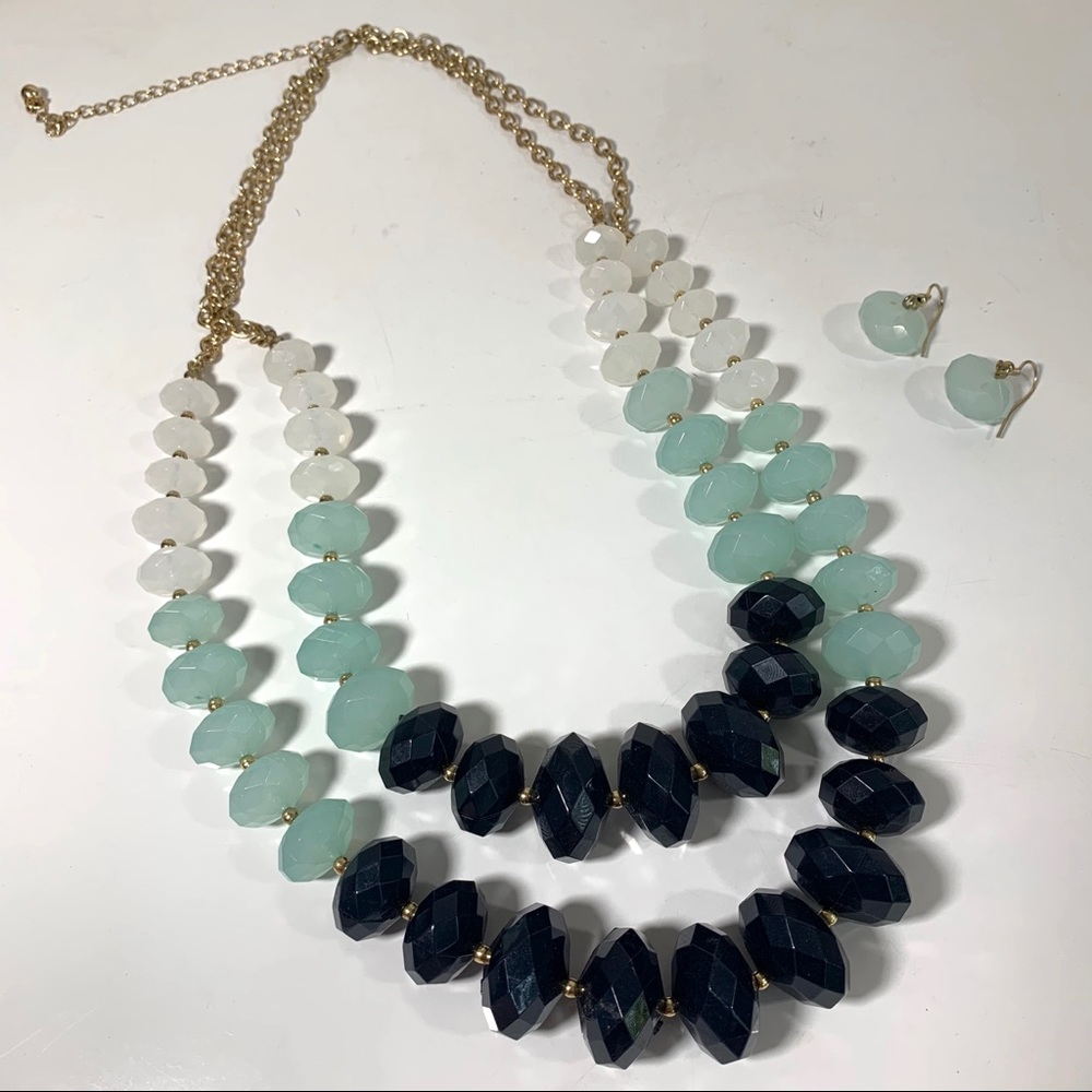 Charming Charlie Ombré Necklace & Earrings Set